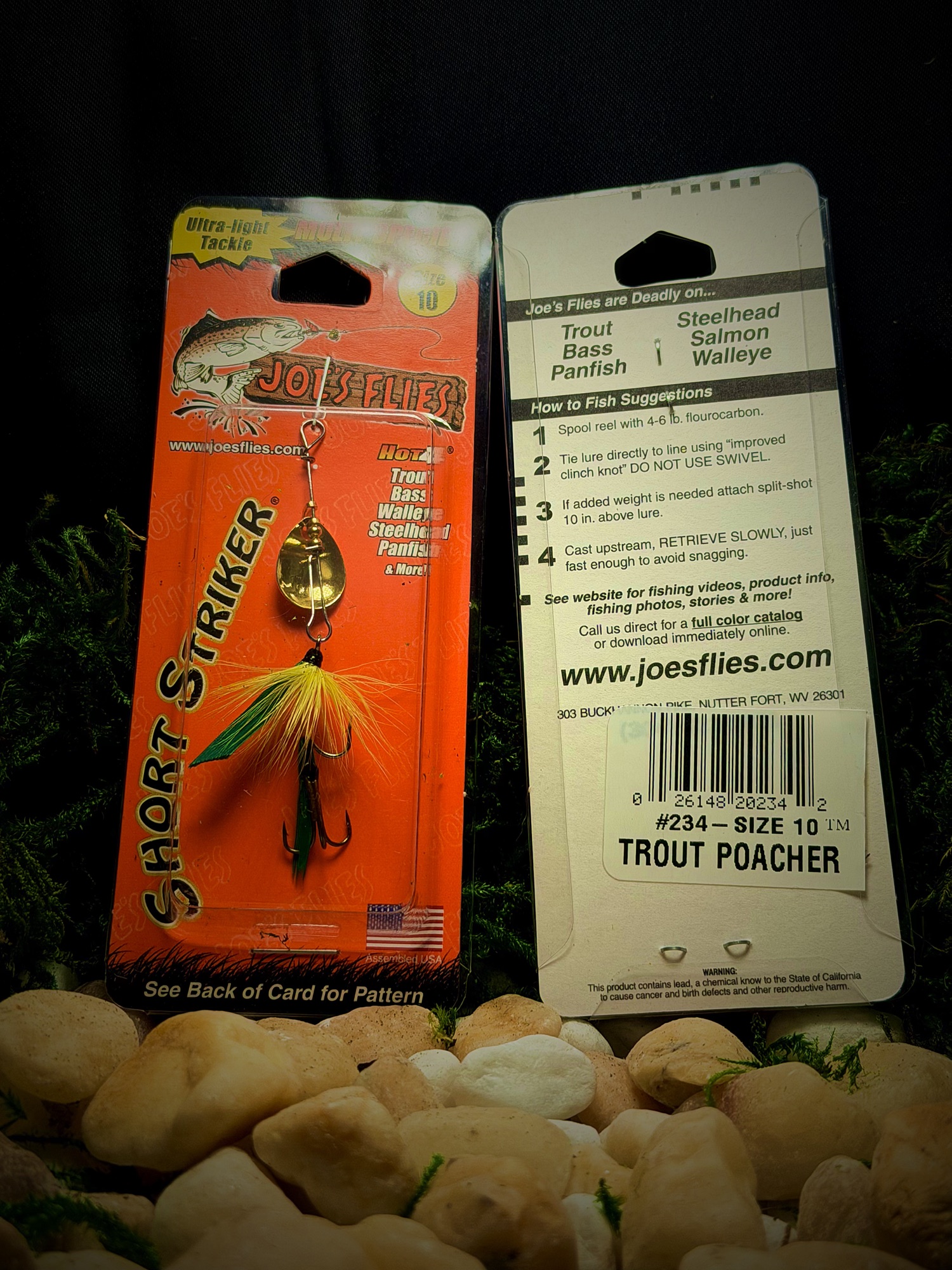 Joe's Flies Short Striker Trout Poacher size 10 inline spinner in retail packaging
